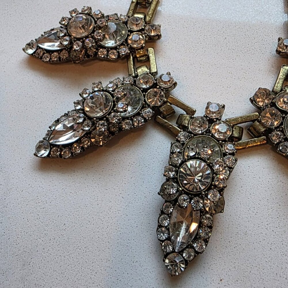 Rhinestone Statement Necklace - image 2